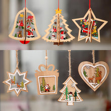 Load image into Gallery viewer, 2023 New Year 3D Christmas Ornament Wooden Hanging Pendants Star Xmas Tree Bell Christmas Tree Decorations For Home Navidad