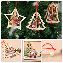 Load image into Gallery viewer, 2023 New Year 3D Christmas Ornament Wooden Hanging Pendants Star Xmas Tree Bell Christmas Tree Decorations For Home Navidad