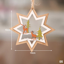 Load image into Gallery viewer, 2023 New Year 3D Christmas Ornament Wooden Hanging Pendants Star Xmas Tree Bell Christmas Tree Decorations For Home Navidad