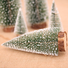 Load image into Gallery viewer, 10-30cm Mini LED Christmas Tree Sisal Silk Cedar Small Xmas Tree For Home Room Decor Gold Silver Blue Green White Mini Tree