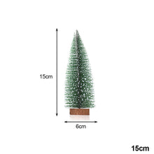 Load image into Gallery viewer, 10-30cm Mini LED Christmas Tree Sisal Silk Cedar Small Xmas Tree For Home Room Decor Gold Silver Blue Green White Mini Tree