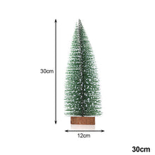 Load image into Gallery viewer, 10-30cm Mini LED Christmas Tree Sisal Silk Cedar Small Xmas Tree For Home Room Decor Gold Silver Blue Green White Mini Tree