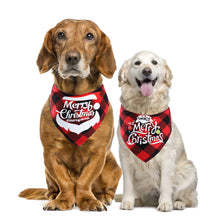 Load image into Gallery viewer, Christmas Pet Hat Cute Plaid Saliva Towel for Dog Cat Dress Up Supplies Lovely Design Marry Christmas Winter Xmas Clothes Pet Accessories