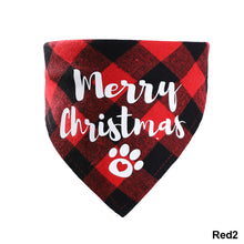 Load image into Gallery viewer, Christmas Pet Hat Cute Plaid Saliva Towel for Dog Cat Dress Up Supplies Lovely Design Marry Christmas Winter Xmas Clothes Pet Accessories