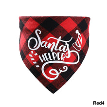 Load image into Gallery viewer, Christmas Pet Hat Cute Plaid Saliva Towel for Dog Cat Dress Up Supplies Lovely Design Marry Christmas Winter Xmas Clothes Pet Accessories