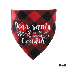 Load image into Gallery viewer, Christmas Pet Hat Cute Plaid Saliva Towel for Dog Cat Dress Up Supplies Lovely Design Marry Christmas Winter Xmas Clothes Pet Accessories