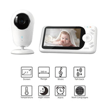Load image into Gallery viewer, 4.3 inch Wireless Video Baby Monitor Sitter portable Baby Nanny IR LED Night Vision intercom Surveillance Security Camera VB608