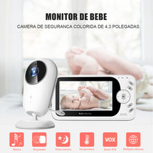 Load image into Gallery viewer, 4.3 inch Wireless Video Baby Monitor Sitter portable Baby Nanny IR LED Night Vision intercom Surveillance Security Camera VB608