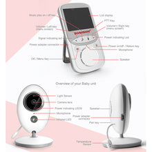 Load image into Gallery viewer, Wireless LCD Audio Video Baby Monitor VB605 Radio Nanny Music Intercom IR 24h Portable Baby Camera Baby Walkie Talkie Babysitter
