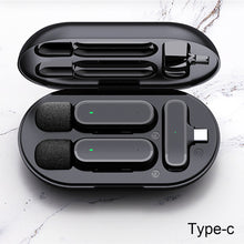 Load image into Gallery viewer, K61 2 in 1 Portable Mini Lavaliere Mic Wireless Dual Lapel Lavalier Microphone with Charging for iPhone