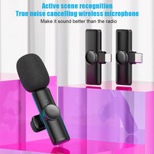 Load image into Gallery viewer, K11 Wireless Lavalier Microphone Portable Audio Video Recording Interview Mini Mic for Android Youtube Game Live Broadcast