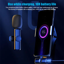 Load image into Gallery viewer, K11 Wireless Lavalier Microphone Portable Audio Video Recording Interview Mini Mic for Android Youtube Game Live Broadcast