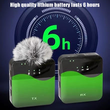 Load image into Gallery viewer, Wireless Square K62 20M Transmission Wireless Lavalier Microphone Recording Lapel Mini Mic for iPhone Android Camera Laptop