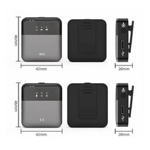 Load image into Gallery viewer, Wireless Square K62 20M Transmission Wireless Lavalier Microphone Recording Lapel Mini Mic for iPhone Android Camera Laptop