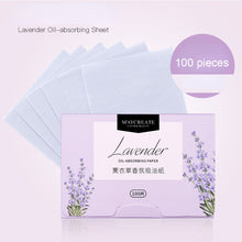 Load image into Gallery viewer, 100pcs/box Facial Oil Absorbent Paper Portable Removable Fragrance Oil Absorbent Paper Cleansing Face Beauty Tools