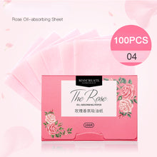 Load image into Gallery viewer, 100pcs/box Facial Oil Absorbent Paper Portable Removable Fragrance Oil Absorbent Paper Cleansing Face Beauty Tools