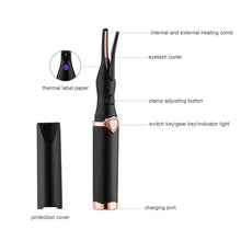 Load image into Gallery viewer, Electric Eyelash Curler Portable Electric USB Charging Heated Eyelash Curler Three-speed Temperature Control Eyelash Curler