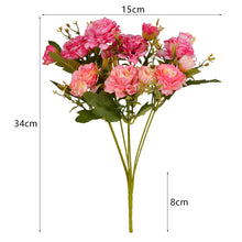 Load image into Gallery viewer, 7 Forks/Bouquet Artificial Flower Silk Azalea Fake Plant Decorative Flowers Home Decor Wedding Decoration