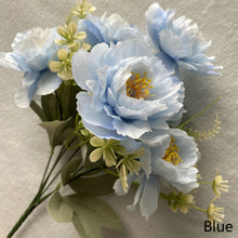 Load image into Gallery viewer, 6 Forks/Bouquet Artificial Flower Silk Peony Fake Flowers Artificial Plant Decorative Flowers Home Decor Wedding Decoration