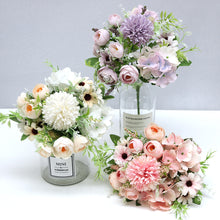 Load image into Gallery viewer, 7 Forks/Bouquet Artificial Flower Silk Peony Rose Camellia Fake Flowers Artificial Plant Decorative Flowers Home Decor Wedding Decoration
