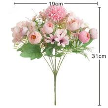Load image into Gallery viewer, 7 Forks/Bouquet Artificial Flower Silk Peony Rose Camellia Fake Flowers Artificial Plant Decorative Flowers Home Decor Wedding Decoration