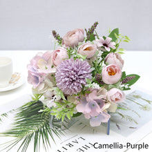 Load image into Gallery viewer, 7 Forks/Bouquet Artificial Flower Silk Peony Rose Camellia Fake Flowers Artificial Plant Decorative Flowers Home Decor Wedding Decoration
