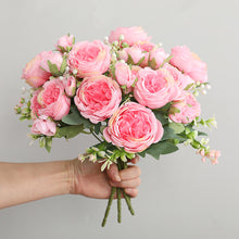 Load image into Gallery viewer, 5 Forks/Bouquet Artificial Flower Silk Persian Rose Fake Flowers Artificial Plant Decorative Flowers Home Decor Wedding Decoration