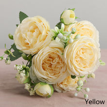 Load image into Gallery viewer, 5 Forks/Bouquet Artificial Flower Silk Persian Rose Fake Flowers Artificial Plant Decorative Flowers Home Decor Wedding Decoration