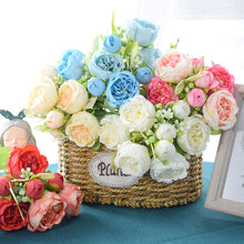 Load image into Gallery viewer, 5 Forks/Bouquet Artificial Flower Silk Peony Fake Flowers Artificial Plant Decorative Flowers Home Decor Wedding Decoration