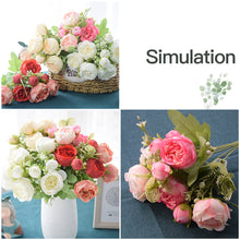Load image into Gallery viewer, 5 Forks/Bouquet Artificial Flower Silk Peony Fake Flowers Artificial Plant Decorative Flowers Home Decor Wedding Decoration