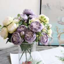 Load image into Gallery viewer, 5 Forks/Bouquet Artificial Flower Silk Persian Rose Fake Flowers Artificial Plant Decorative Flowers Home Decor Wedding Decoration