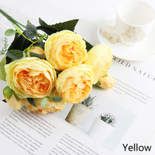 Load image into Gallery viewer, 5 Forks/Bouquet Artificial Flower Silk Persian Rose Fake Flowers Artificial Plant Decorative Flowers Home Decor Wedding Decoration