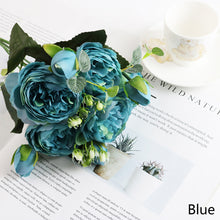 Load image into Gallery viewer, 5 Forks/Bouquet Artificial Flower Silk Persian Rose Fake Flowers Artificial Plant Decorative Flowers Home Decor Wedding Decoration