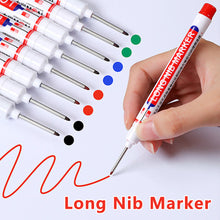 Load image into Gallery viewer, 20mm Long Head Marker Multi-purpose Woodworking Decoration Deep Hole Marker Pen Red/Black/Blue/Green Ink