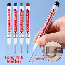 Load image into Gallery viewer, 20mm Long Head Marker Multi-purpose Woodworking Decoration Deep Hole Marker Pen Red/Black/Blue/Green Ink