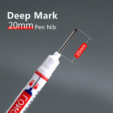 Load image into Gallery viewer, 20mm Long Head Marker Multi-purpose Woodworking Decoration Deep Hole Marker Pen Red/Black/Blue/Green Ink