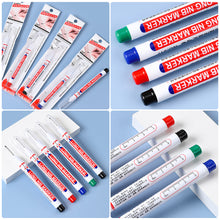 Load image into Gallery viewer, 20mm Long Head Marker Multi-purpose Woodworking Decoration Deep Hole Marker Pen Red/Black/Blue/Green Ink