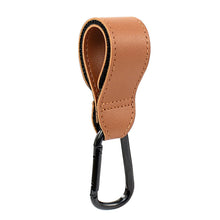Load image into Gallery viewer, 1/2pcs Baby Bag Stroller Hook Wheelchair Pram Carriage Bag Hanger PU Leather 360° Rotatable Cart Organizer Shopping Bag Clip