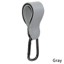 Load image into Gallery viewer, 1/2pcs Baby Bag Stroller Hook Wheelchair Pram Carriage Bag Hanger PU Leather 360° Rotatable Cart Organizer Shopping Bag Clip