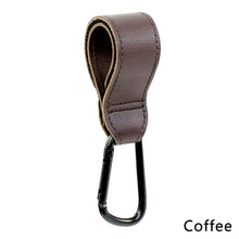 Load image into Gallery viewer, 1/2pcs Baby Bag Stroller Hook Wheelchair Pram Carriage Bag Hanger PU Leather 360° Rotatable Cart Organizer Shopping Bag Clip