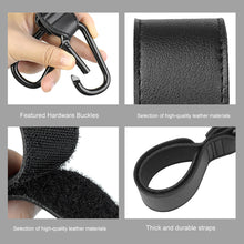 Load image into Gallery viewer, 1pc Baby Bag Stroller Hook Wheelchair Pram Carriage Bag Hanger PU Leather 360° Rotatable Double Head Cart Organizer Shopping Bag Clip