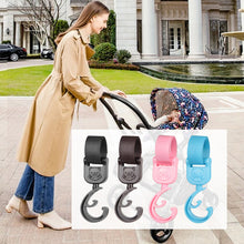Load image into Gallery viewer, 2pcs Baby Bag Stroller Hook Wheelchair Pram Carriage Bag Hanger 360° Rotatable Cart Organizer Shopping Bag Clip