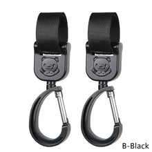 Load image into Gallery viewer, 2pcs Baby Bag Stroller Hook Wheelchair Pram Carriage Bag Hanger 360° Rotatable Cart Organizer Shopping Bag Clip