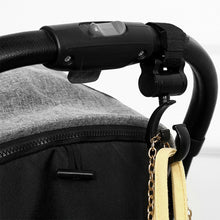 Load image into Gallery viewer, 2pcs Baby Bag Stroller Hook Wheelchair Pram Carriage Bag Hanger 360° Rotatable Cart Organizer Shopping Bag Clip