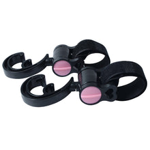 Load image into Gallery viewer, 2pcs Baby Bag Stroller Hook Wheelchair Pram Carriage Bag Hanger 360° Rotatable Cart Organizer Shopping Bag Clip