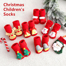Load image into Gallery viewer, Newborn Baby Socks Cotton Anti-slip Short Socks 0-36 Months Infant Christmas New Year Thicken Clothing Girl Boy