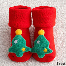 Load image into Gallery viewer, Newborn Baby Socks Cotton Anti-slip Short Socks 0-36 Months Infant Christmas New Year Thicken Clothing Girl Boy
