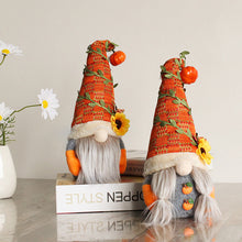Load image into Gallery viewer, Fall Gnome Doll Pumpkin Sunflower Figurine Swedish Elf Dwarf Plush Ornaments For Autumn Christmas Tree Xmas Gift Halloween Thanksgiving Decor