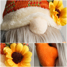 Load image into Gallery viewer, Fall Gnome Doll Pumpkin Sunflower Figurine Swedish Elf Dwarf Plush Ornaments For Autumn Christmas Tree Xmas Gift Halloween Thanksgiving Decor