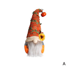 Load image into Gallery viewer, Fall Gnome Doll Pumpkin Sunflower Figurine Swedish Elf Dwarf Plush Ornaments For Autumn Christmas Tree Xmas Gift Halloween Thanksgiving Decor